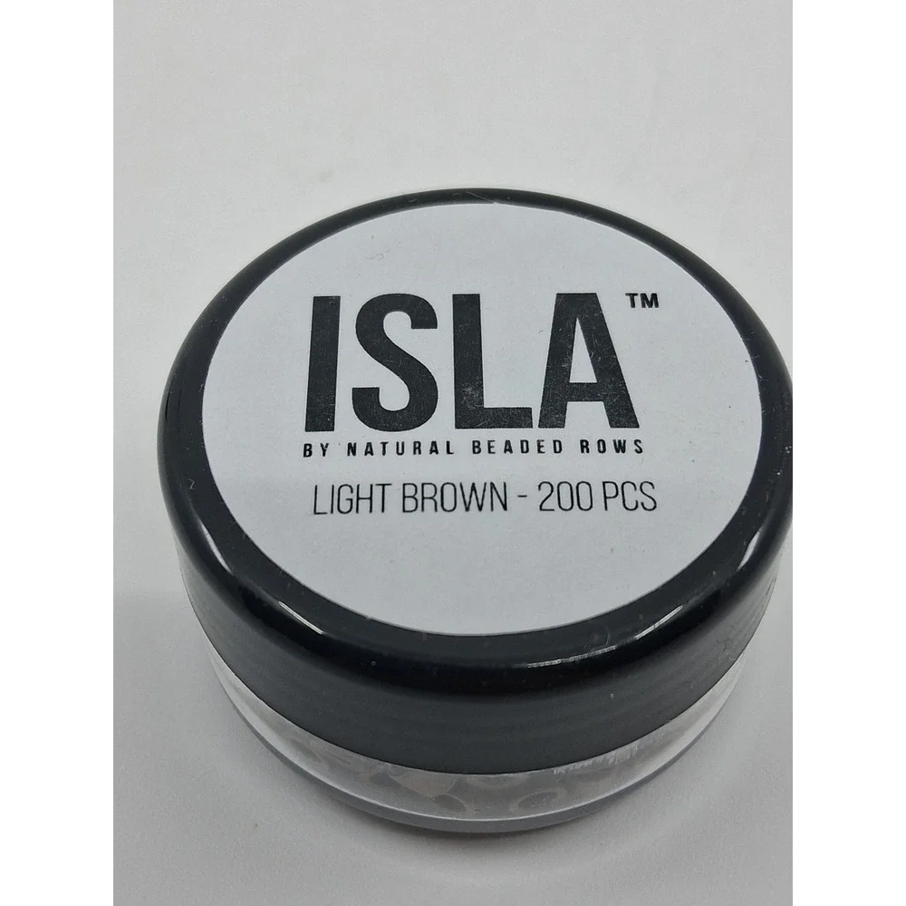 Isla by Natural Beaded Rows Hair Beads Light Brown‎ 200 pieces